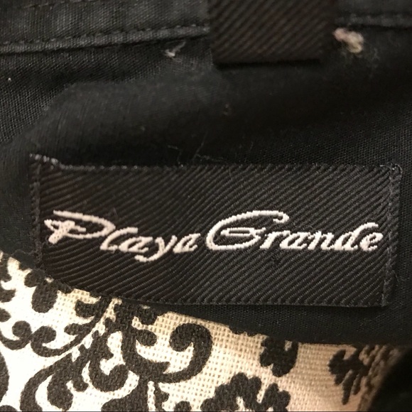 Playa Grande Black Casual Button Up Shirt Size XL - Picture 4 of 4